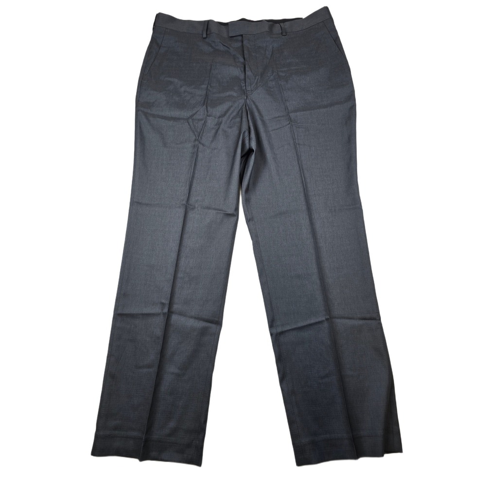 Perry‎ Ellis Dress Pants Mens 40x32 Charcoal Gray Stretch Travel Luxe NEW